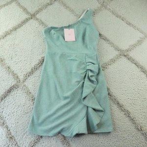 Hello Molly One Shoulder Flutter Dress Womens 6 NEW NWT